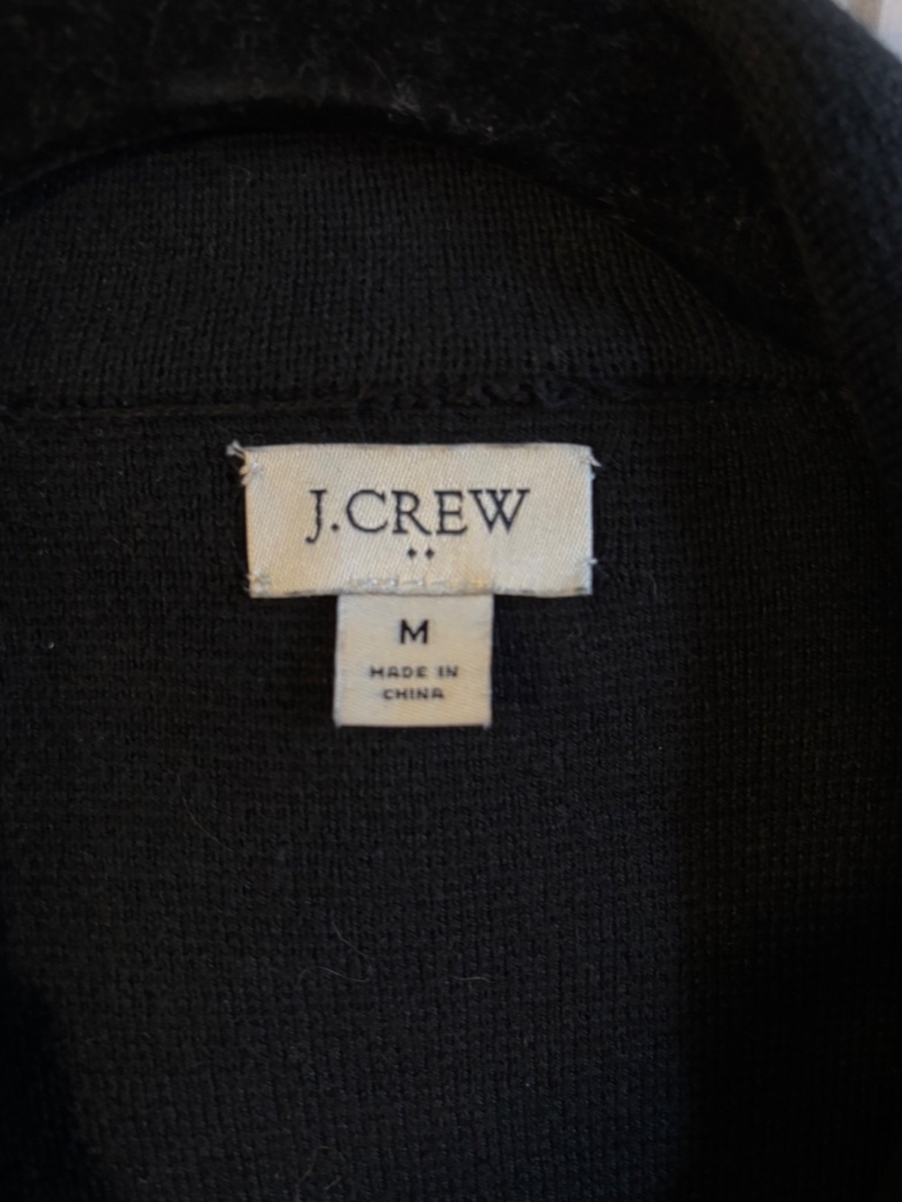 J. Crew Factory Women's Black Medium Sweater Blazer Cardigan - Picture 4 of 8
